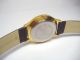 Junghans Frühe Goldene Quartz Herrenuhr Mit Datum & Neuem Lederband Armbanduhren Bild 2