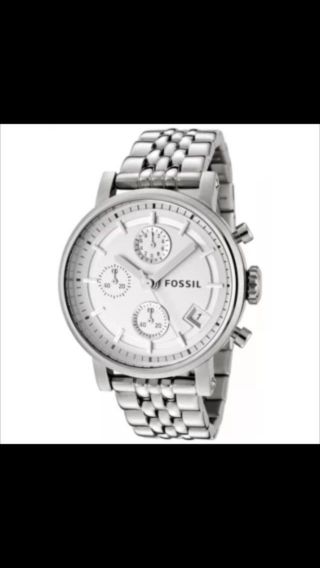 Fossil Es2198 Boyfriend Women Damenuhr Silber Chronograph Bild