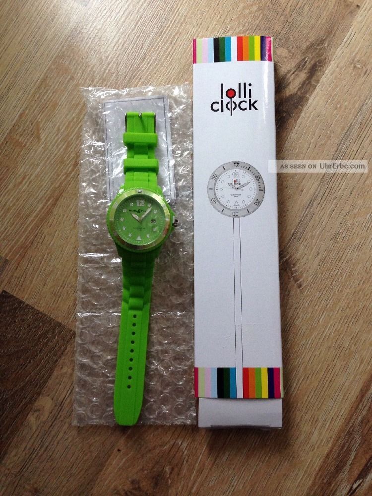 Lolli Clock Date Hellgrün Werth&prister Kollektion Uhr Modisch Silikonarmband Armbanduhren Bild