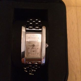 Armbanduhr Emporio Armani Damen Silber Ziffernblatt Creme Mit Case Bild