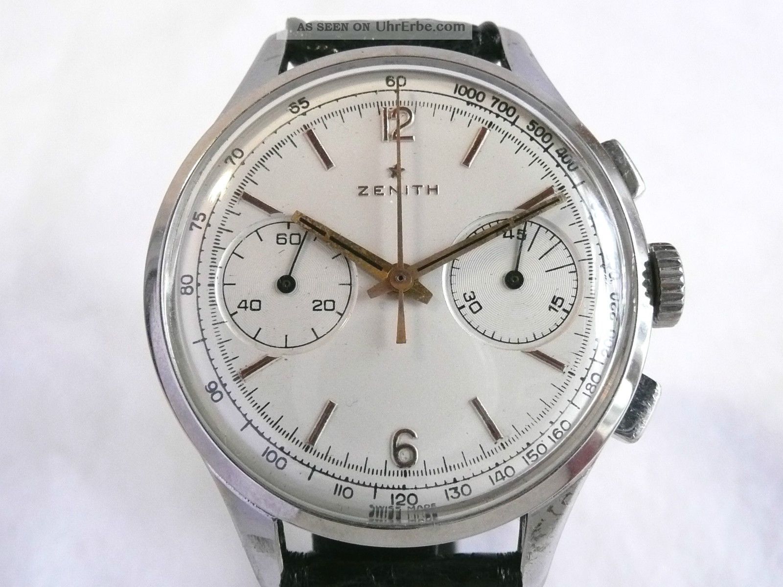 Top Zenith Chronograph,  Handaufzug - Schaltrad Kal.  156 D,  1950er Jahre Armbanduhren Bild