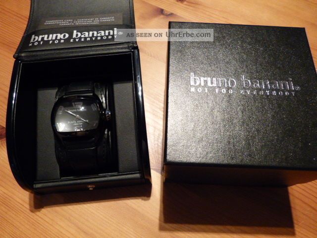 Bruno Banani Uhr Herrenuhr,  Typ Magic,  Schwarzes Lederarmband,  Top Armbanduhren Bild