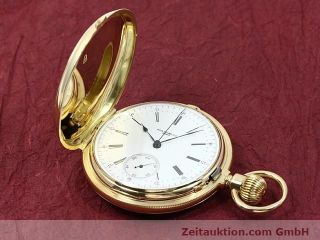 Patek Philippe 18k Gold Taschenuhr Savonette Handaufzug Chronograph Bild