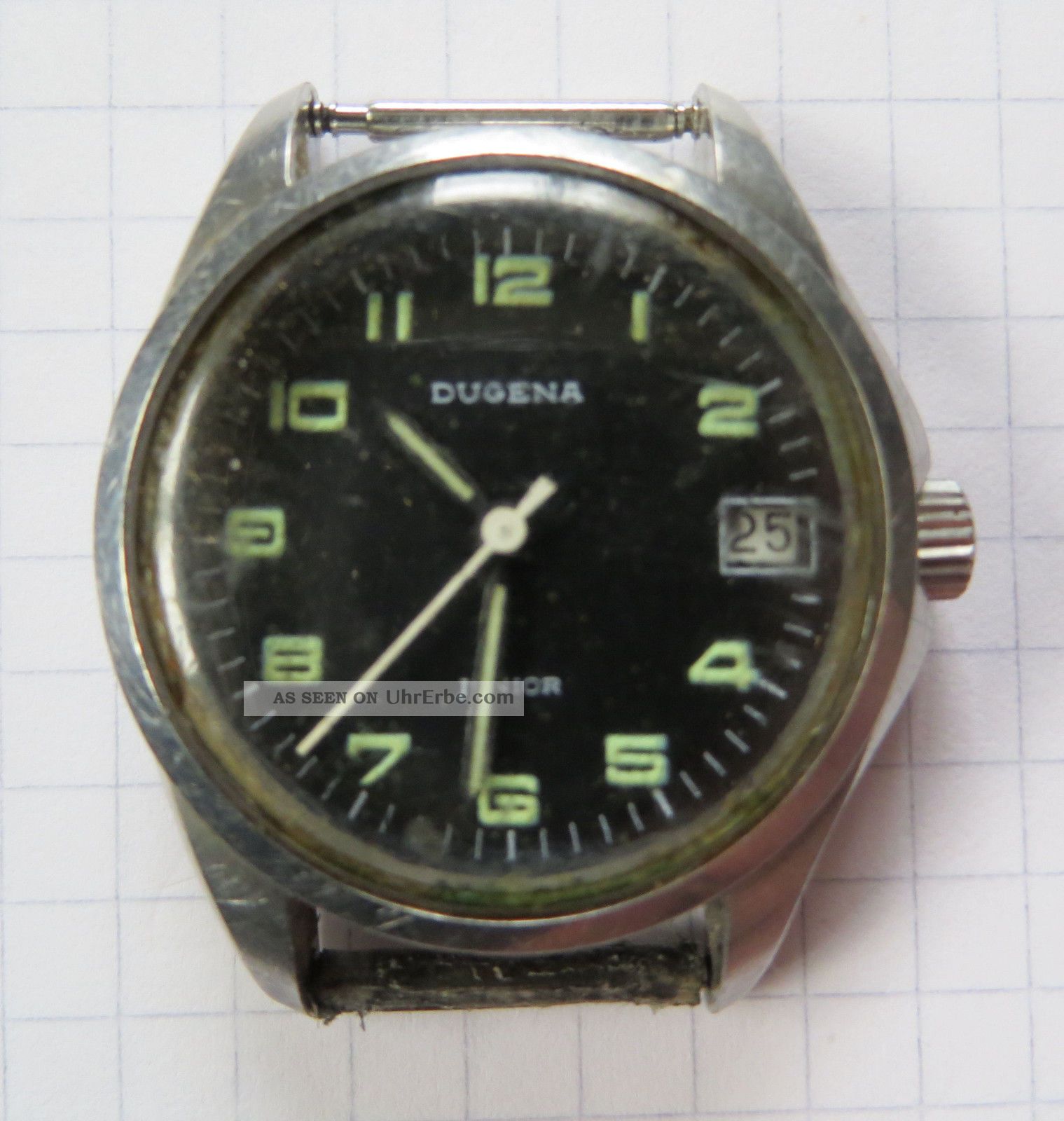 Hau Dau Armbanduhr Dugena Junior Handaufzug Mechanisch Datum 1970 Er Bastler Armbanduhren Bild