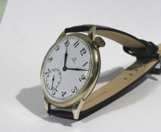Omega 48 Mm Porzellan Armbanduhr 1939.  Umbau - Top Bild