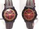 Casio Retro Herrenuhr Mit Schwarz - Rotem Lederband Armbanduhr Sammleruhr Mq - 48 Armbanduhren Bild 1