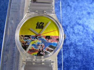Swatch Uhr Mit Zugband,  Japan Motiv Bild