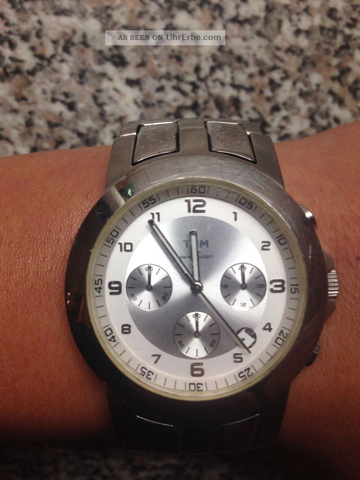 Tcm Typ 371 Herrenuhr Wr 50m Datum&chronograph Sportlich Elegant Edelstahl Armbanduhren Bild