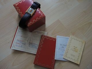 Cartier Tank Komplettpaket Incl.  Box Und Papiere Bild