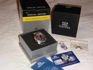Festina F18 F16 Tour Chrono Bike Alarm Chronograph Herren Quarz Uhr,  10atm,  Box Bild