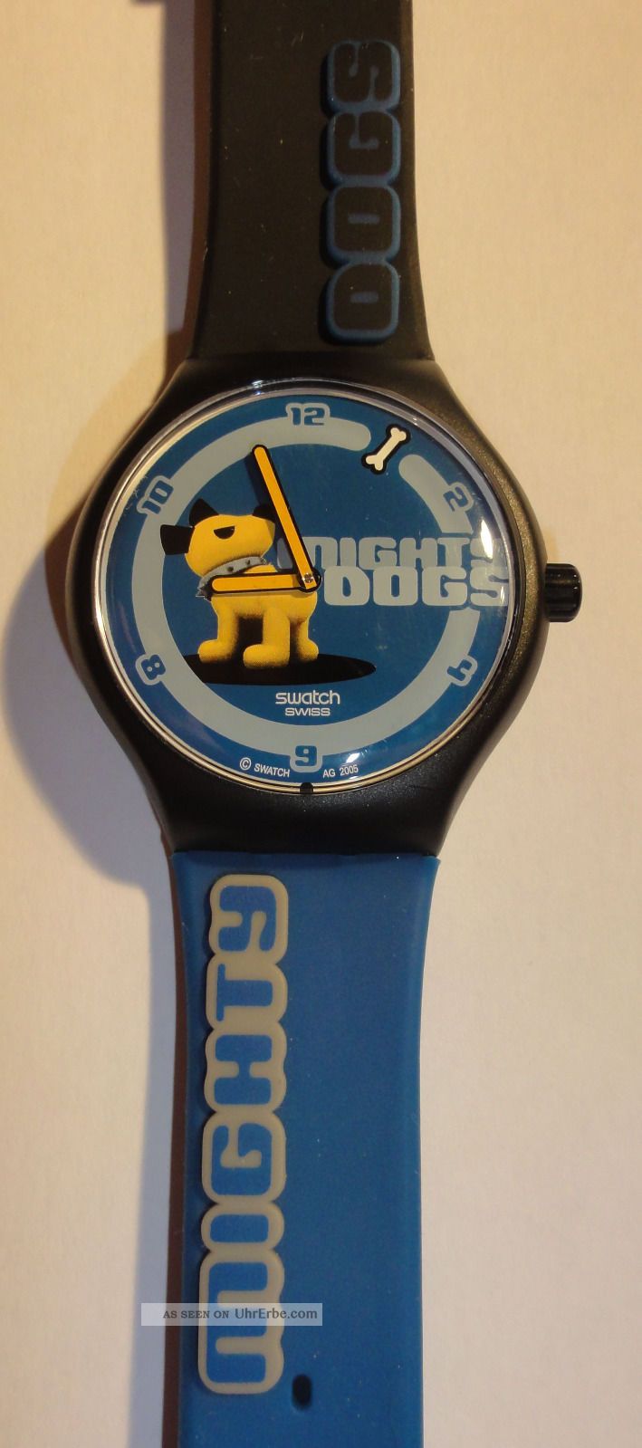Swatch Touch Game Mighty Dogs Stgb101 Spielfunktion Blau Schwarz Quarz Ovp