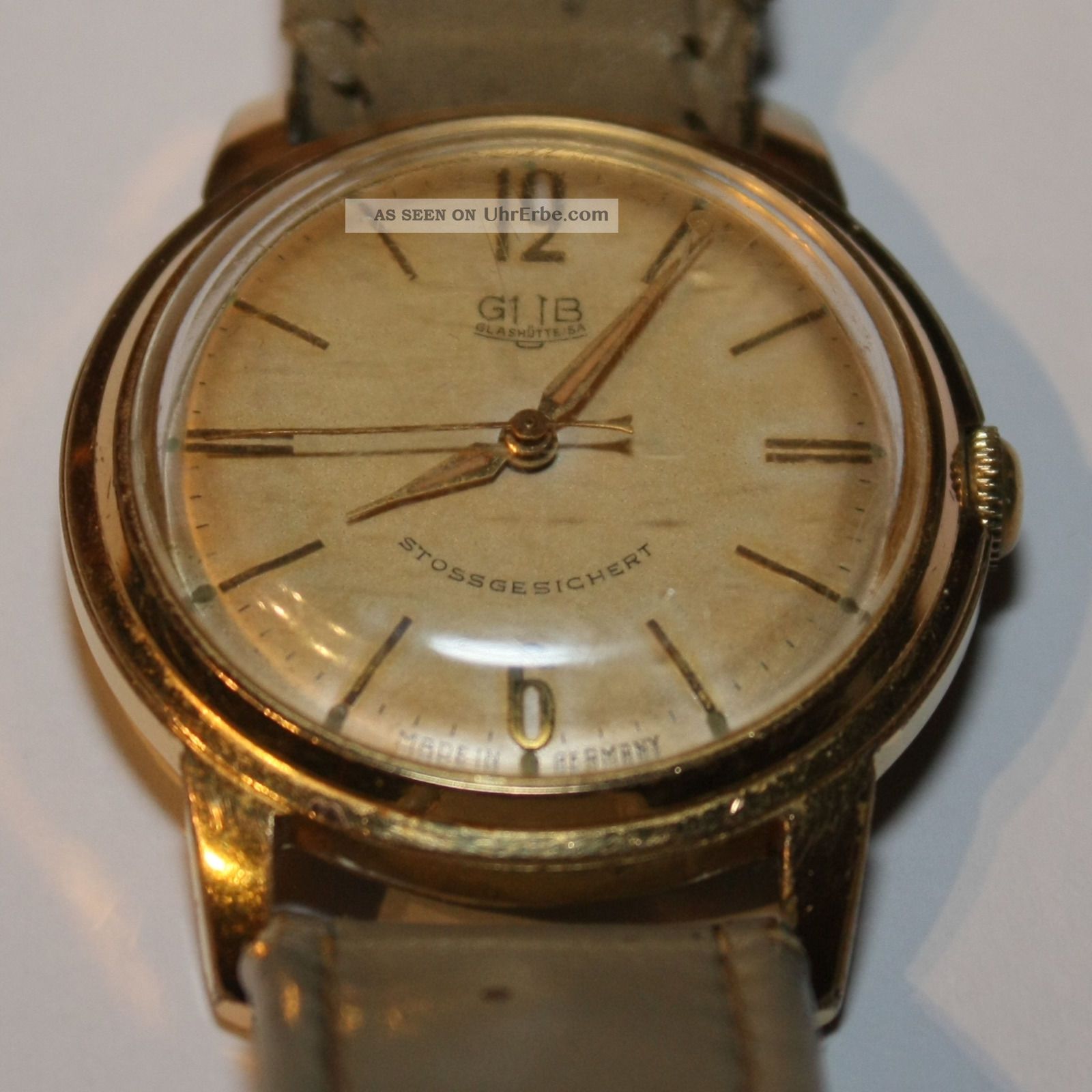 Glashütte Gub Herren Armbanduhr Ddr Originalzustand Um 1960 - 70 Seriennr.  92275 Armbanduhren Bild