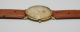 Majestic Herren Armbanduhr Gold (14k,  0.  585) Sehr Gut Erhalten,  Lederarmband Armbanduhren Bild 5