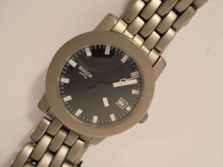Interessante Boccia Titan Armbanduhr,  Schwarzes Zifferbatt,  Titanarmband Bild