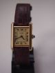 Cartier Tank Damenuhr 925 Silber Vergoldet Armbanduhren Bild 1