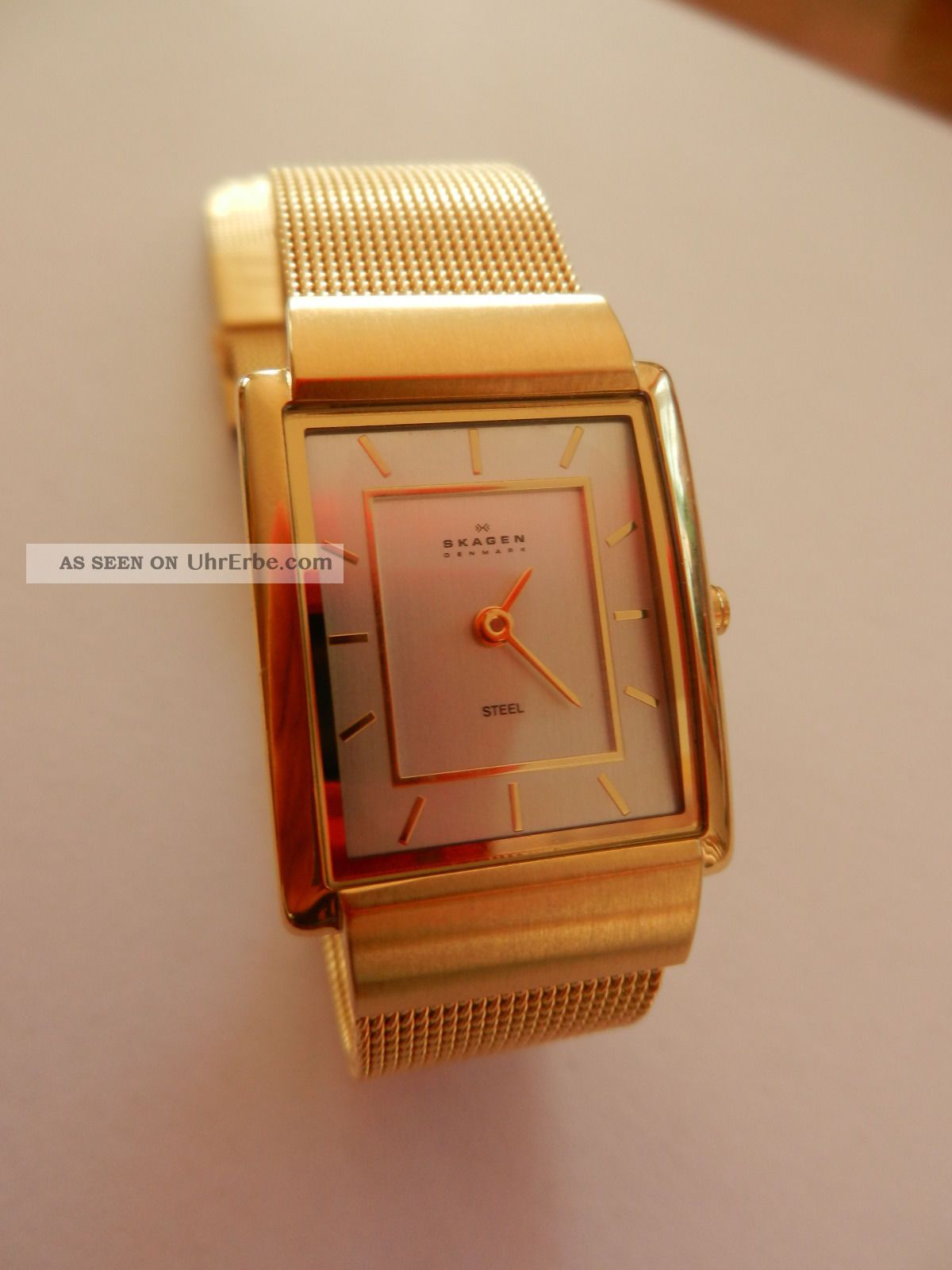 Schöne Vergoldete Damenuhr Von Skagen Denmark Armbanduhren Bild