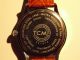 Sportliche Damenuhr,  Tcm (tchibo),  Lederarmband,  Durchmesser 3,  5 Cm, Armbanduhren Bild 1