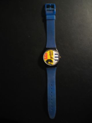 Swatch Swiss Armbanduhr Mit Kunststoff - Armband Blau Bild