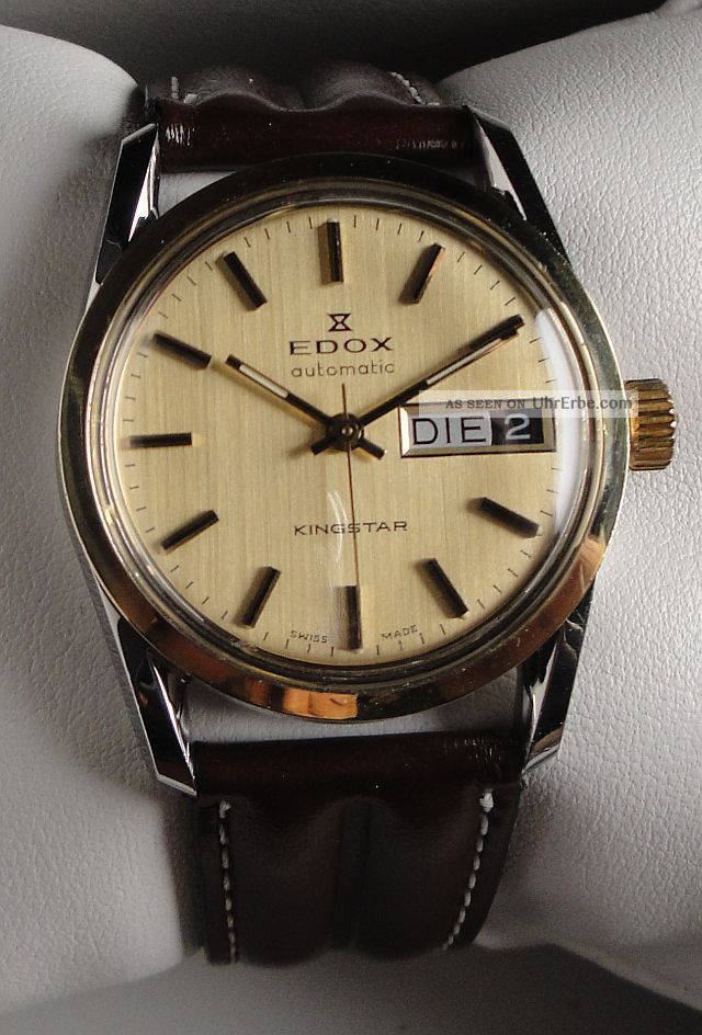 Vintage Armbanduhr Automatic Edox Kingstar In Edelstahl –cal. 2879