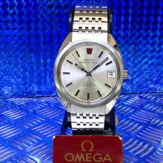 Vintage Omega Megasonic 720 Hz Stimmgabel Chronometer Day Geneve Stahl Herrenuhr Bild