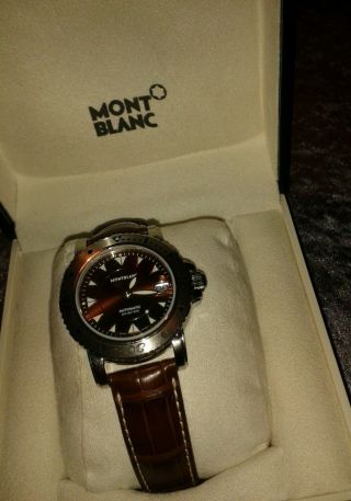 Montblanc Sport Automatic Herren Uhr Mit Lederarmband Bild