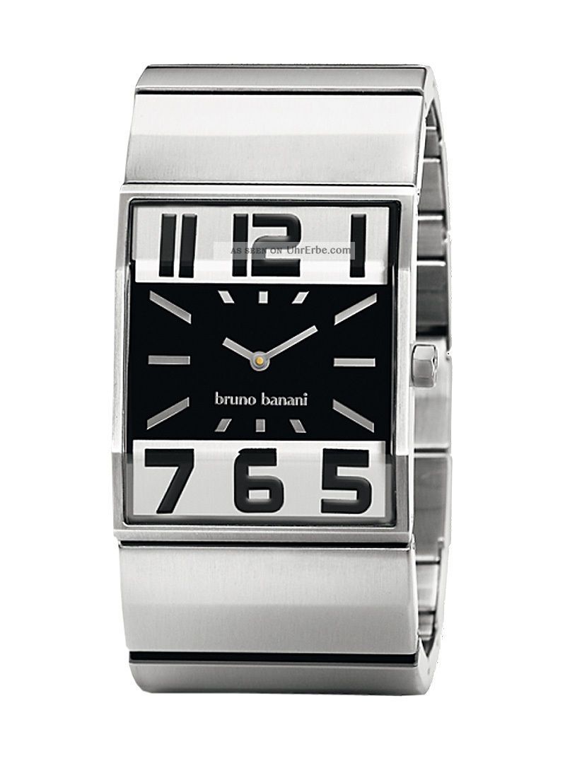 Bruno Banani Herren Brix Gents Uhr,  Armbanduhr Schwarz/silber & Ovp Armbanduhren Bild