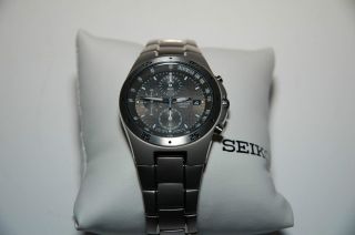 Seiko Herren - Armbanduhr Chronograph Snd419p,  Titanium,  Rechnung, Bild