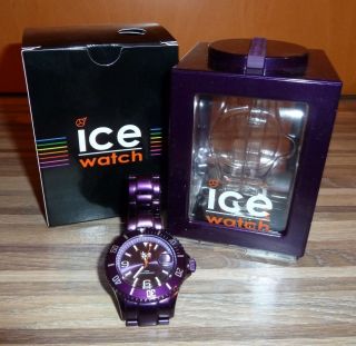 Ice Watch Armbanduhr Al.  Dp.  U.  A.  12,  Lila Mit Aluminium Armband,  Mit Box Bild