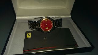Cartier Ferrari Formula Uhr - Modell: Bb 512 - Stahl Gold - Rot In Ovp Bild