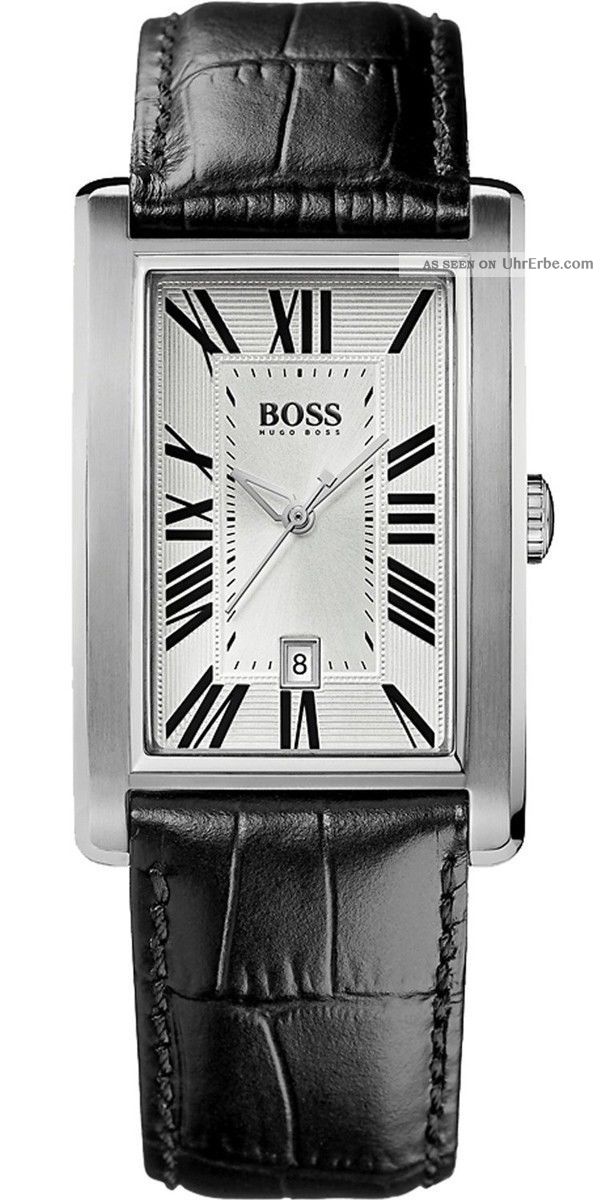 Rar Hugo Boss Unisex Uhr Lederband Elegant Uhr 15122707 Armbanduhren Bild