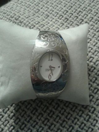 Damen Traumhaft Schöne Armband Uhr Arm Klammer Silber Esprit W Weihnachten Bild