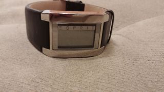Neue Esprit Armbanduhr,  Echtlederarmband,  Schwarz,  Batterie Nicht Enthalten Bild