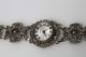 Schöne Trachtenuhr Damenuhr Handaufzug Römische Ziffern 835er Silber 6 Granate Armbanduhren Bild 1