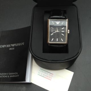 Emporio Armani Herren Damen Uhr Ar0405 Orig.  Leder Armband,  Wie,  In Uhrenbox Bild