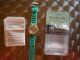 Damenuhr Colour - Watch Silikonarmband Mintgrün,  Quarzwerk Strasssteine Armbanduhren Bild 1