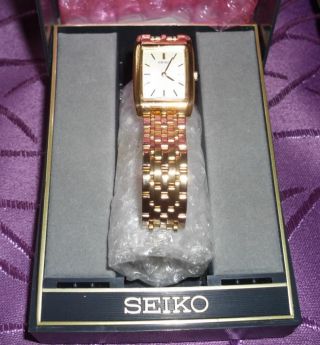 Goldene Seiko Damen Schmuckband Uhr Quartz Cal Seiko Top Bild