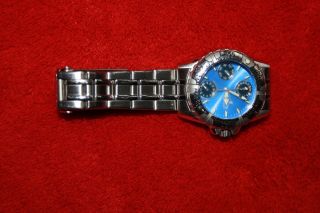 Festina 16060 Damen Uhr Chronograph Blaues Display Silber Zeiger Bild