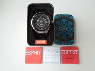 Esprit Damen - Armbanduhr Marin Eclipse Silver Black Quarz Edelstahl Es105142005 Bild