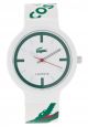 Lacoste Uhr Goa Unisex Damen Herren 2010522 Silikon Weiß Grün Armbanduhren Bild 1