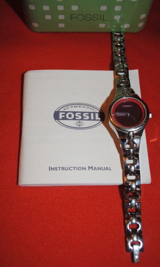 Fossil Damen Uhr Big Tic Es - 9651 Armbanduhr Wechselzifferblatt Rot Länge 16 Cm Bild