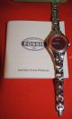 Fossil Damen Uhr Big Tic Es - 9651 Armbanduhr Wechselzifferblatt Rot Länge 16 Cm Armbanduhren Bild 1