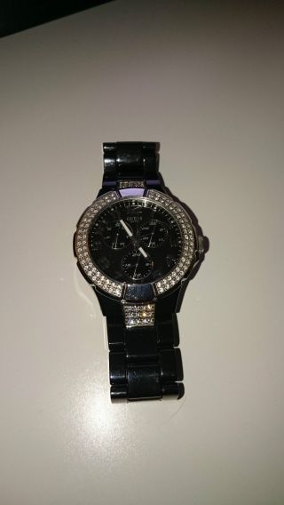 Schwarze Guess Damen Armbanduhr W13564l2 Bild