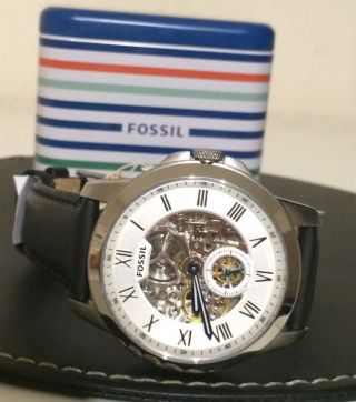 Fossil Grant Herrenuhr Automatik Skelettuhr Me3053 Mit Rechnung Bild