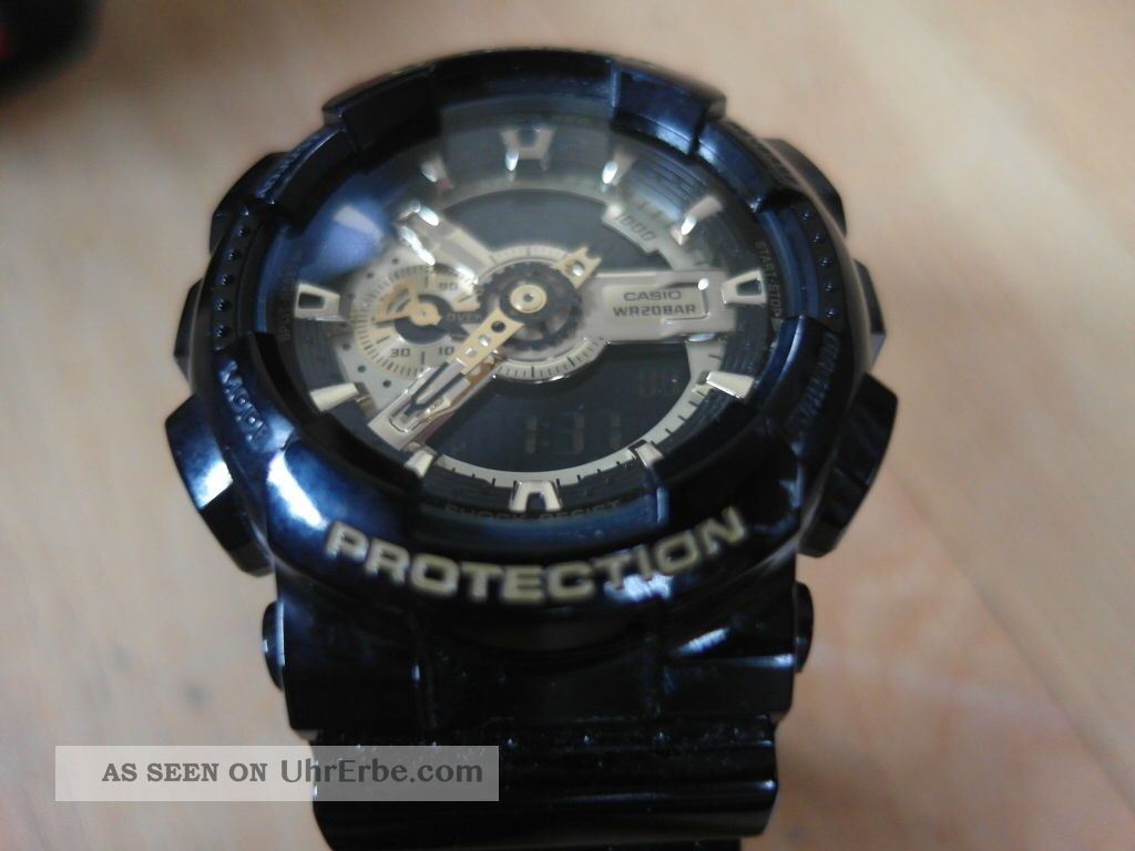Casio G Shock 5146 Protection Ga 110gb 1aer Uhr Schwarz Gold, Wie
