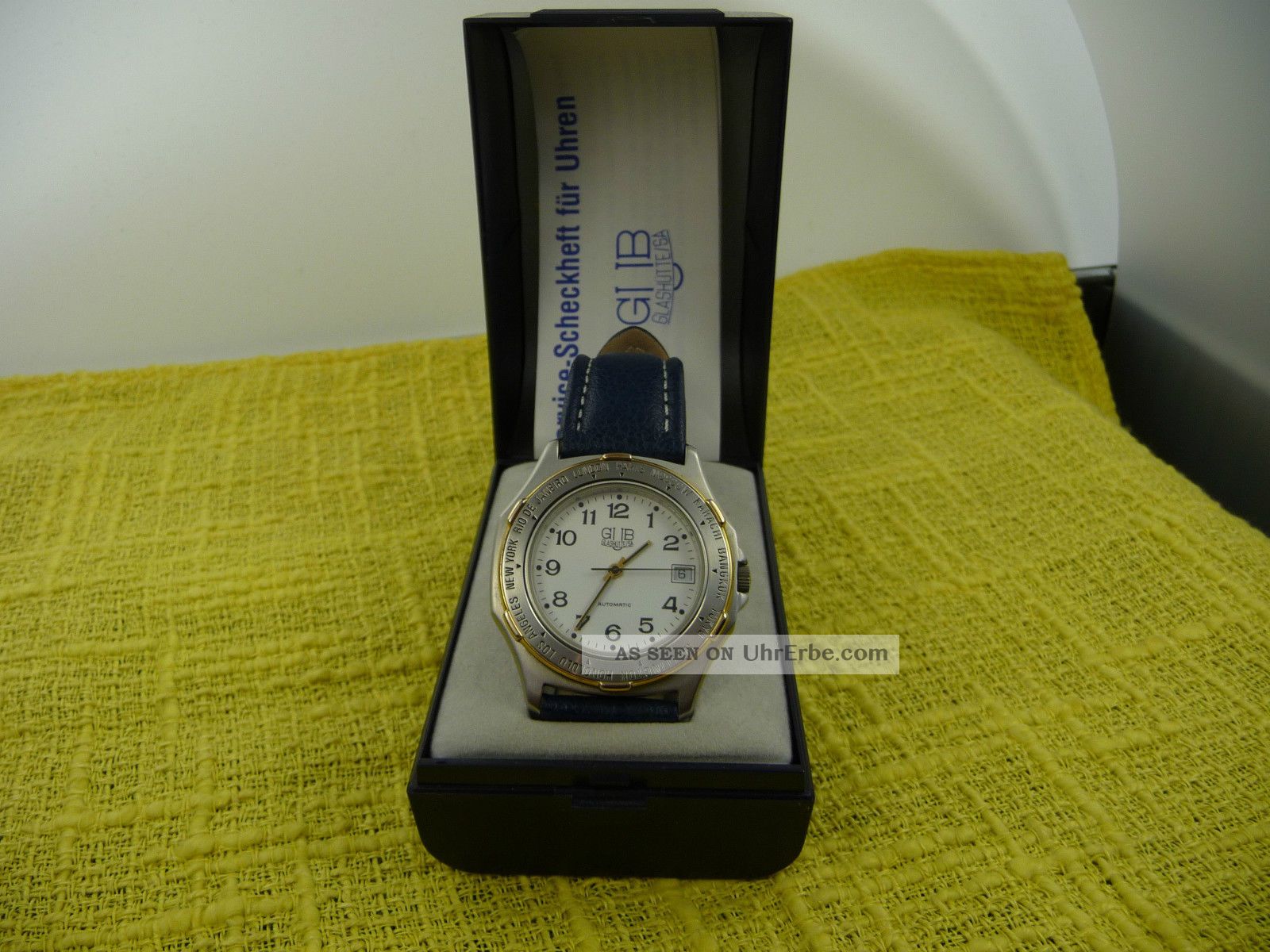 Glashütte Gub Automatik Weltzeituhr Absolut Und Ungetragen.  Nos Armbanduhren Bild