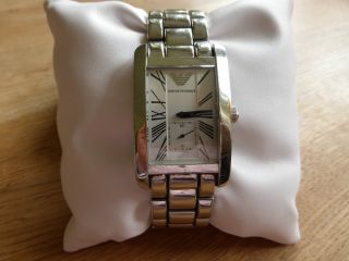 Armani - Tolle Armbanduhr - Edelstahl - Emporio Armani - Römische Ziffern Bild