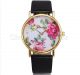 Hohe Qualität Frauen Mädchen Genf Kunstleder Rose Blume Quarz Uhren Armbanduhren Bild 12