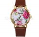 Hohe Qualität Frauen Mädchen Genf Kunstleder Rose Blume Quarz Uhren Armbanduhren Bild 13