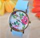 Hohe Qualität Frauen Mädchen Genf Kunstleder Rose Blume Quarz Uhren Armbanduhren Bild 15