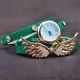 Mode Geschenk Frauen - Mädchen - Retro - Flügel Pu - Leder - Armband - Uhr - Armbanduhr Armbanduhren Bild 4